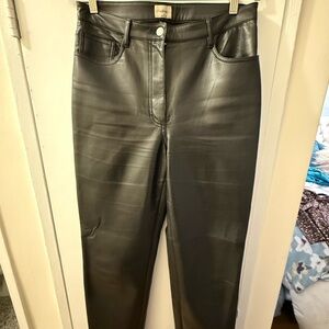 Aritzia Wilfred Black Leather Pants